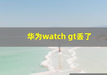 华为watch gt丢了